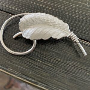 Sterling Silver Feather Brooch